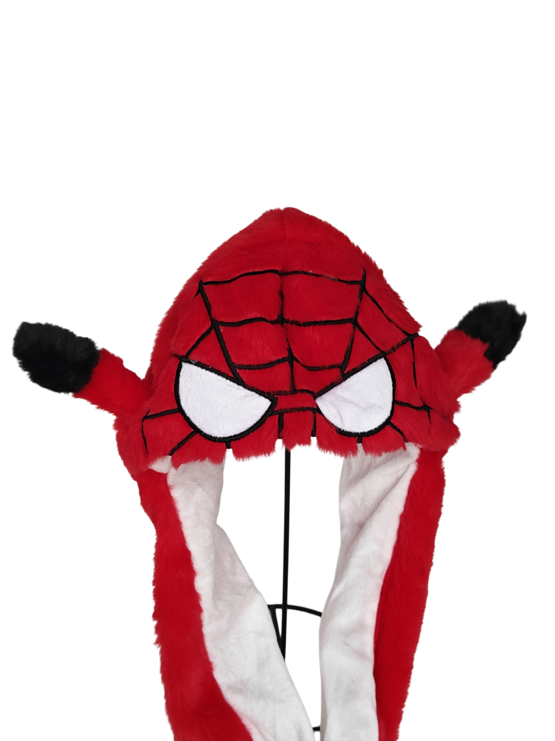Red Black Spider Hero Moving Ears Hat - Kuulshops - Image 2