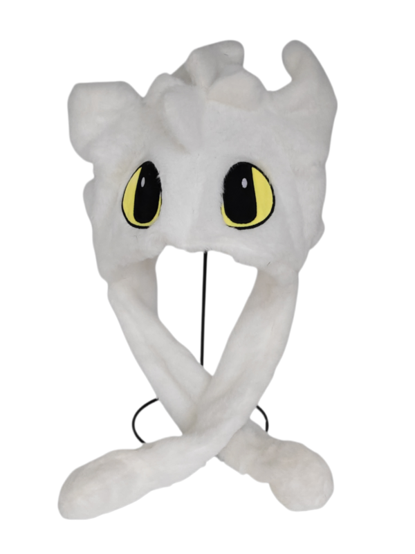 White Dragon Moving Ears Hat